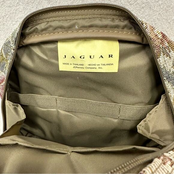 Jaguar JC Penneys vintage floral tapestry travel toiletry/makeup zip up bag - Picture 6 of 10
